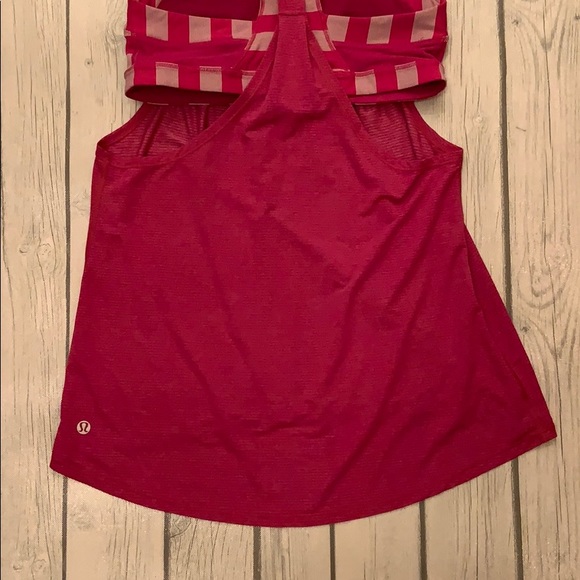 Lululemon Pink Striped Tank Size 6 - Picture 8 of 10